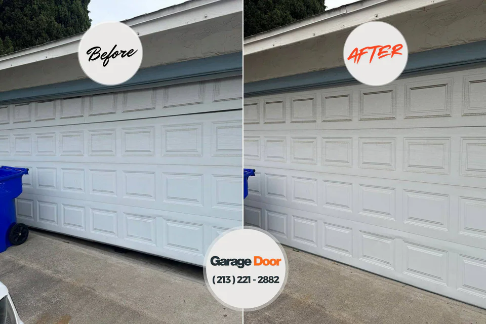 Before and after: garage door company East Cleveland, OH